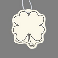 Paper Air Freshener Tag W/ Tab - 4 Leaf Clover (Outline)